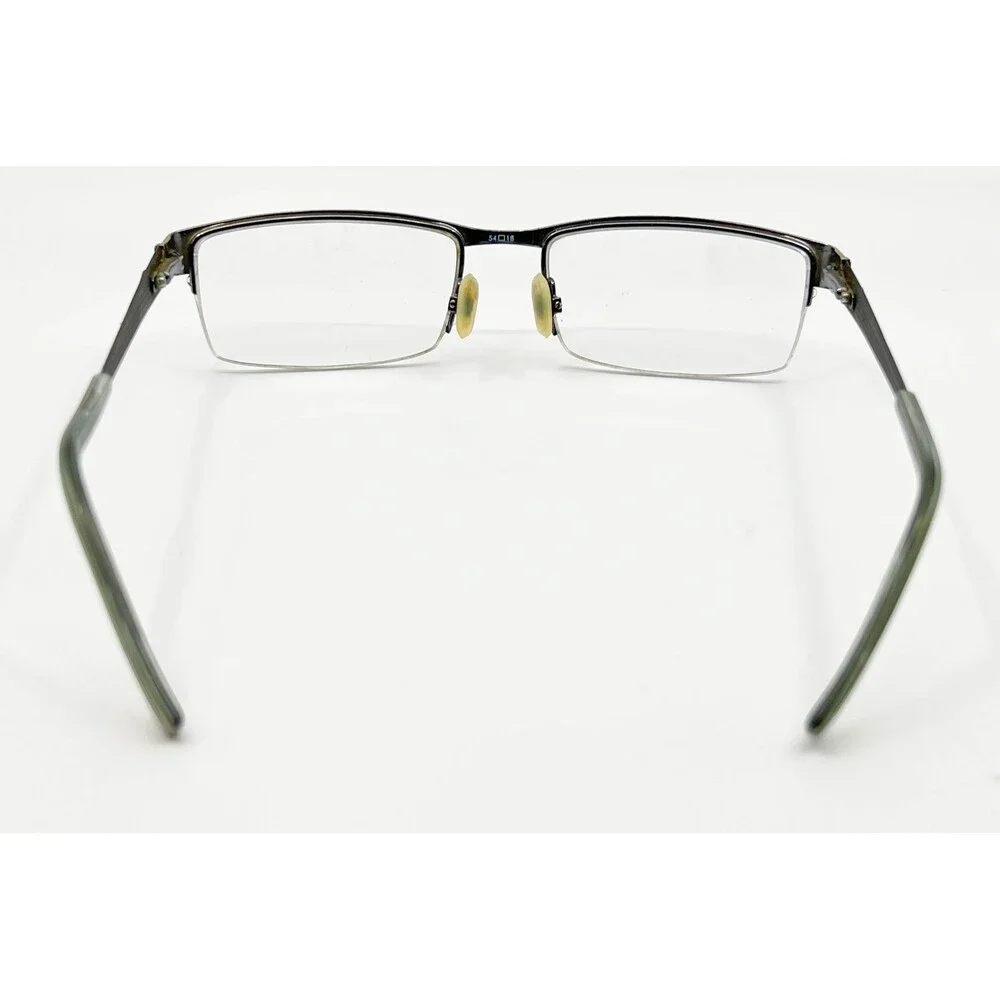 Tura Eyeglasses Mens Blue Semi-Rimless Rectangular Frames 54-18-140